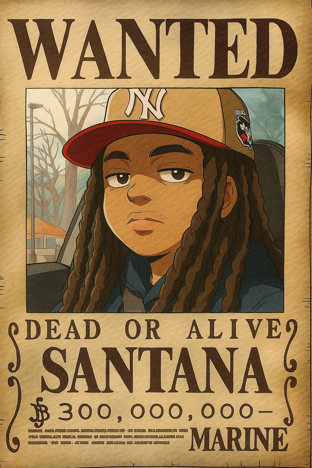 Custom One Piece Wanted Poster 16x 20 In